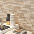 Keramische wandtegel, wandtegels, beige, houtstrips, houtstructuur, houtlook, parkettegel